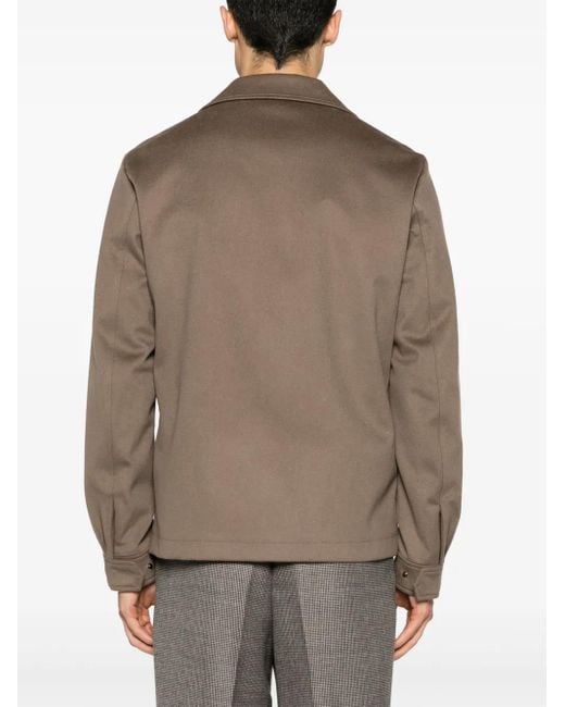 KIRED Brown Patch-Pockets Wool Jacket for men