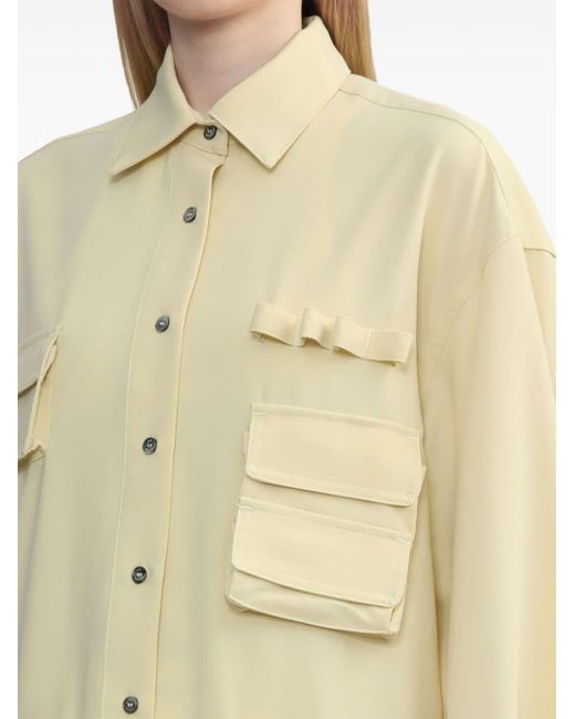 ROKH Natural Cargo-pocket Shirt Jacket