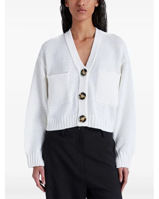 Proenza Schouler Blue Sofia Cotton Cardigan