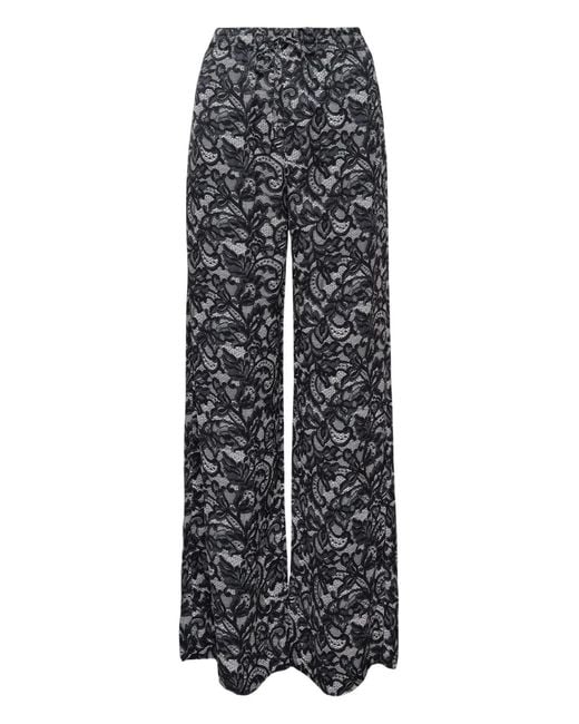 Stella McCartney Gray Lace Print Oversized Drawstring Trousers