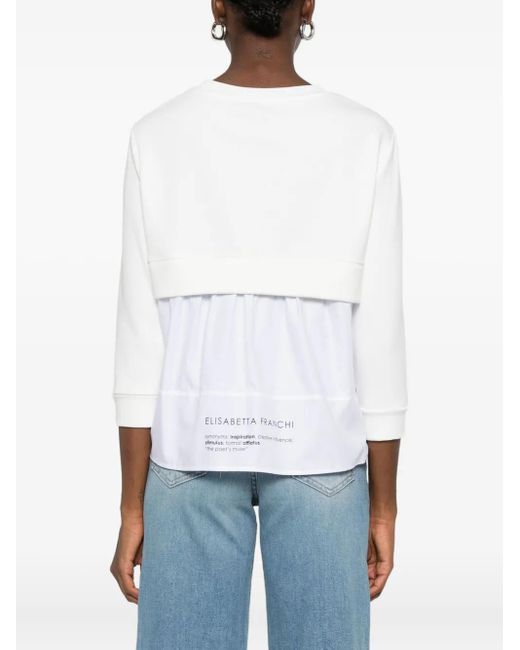 Elisabetta Franchi Sweater Met Zak in het White