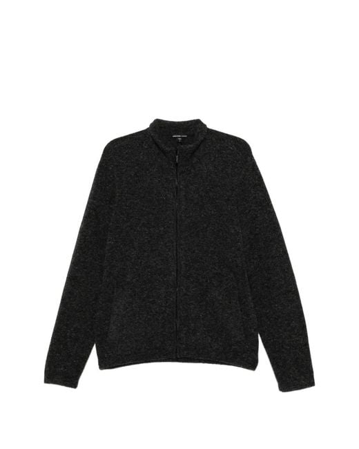 James Perse Black Cardigan À Col Montant for men