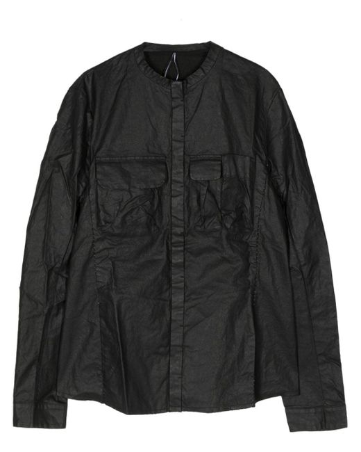 Masnada Black Long-sleeve Linen Jacket for men