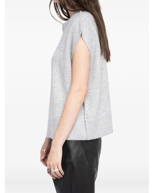 Zadig & Voltaire White Verzierter Pullunder