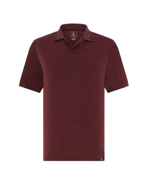 Boggi Red High-Performance Piqué Polo Shirt With S-Cafè Yarn for men