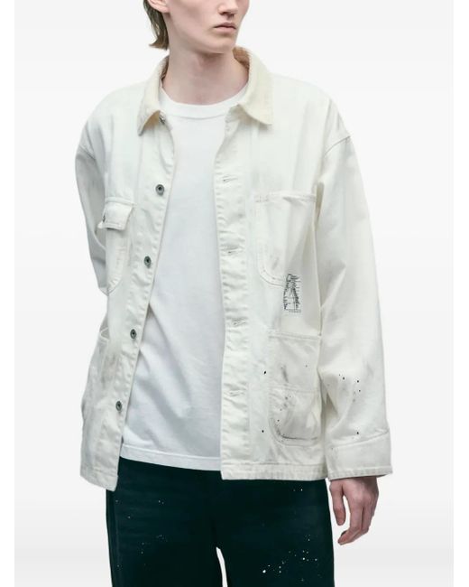 Neighborhood White Corduroy-Collar Jacket for men