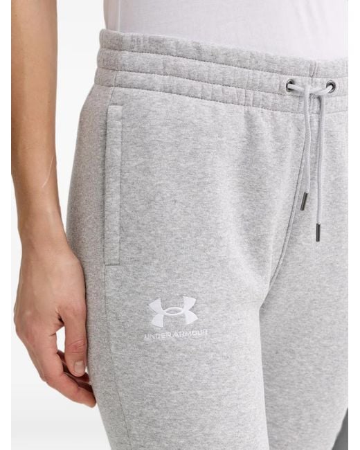 Under Armour Gray Logo-Print Drawstring Track Pants