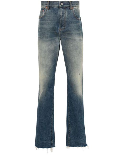 Gucci Ausgeblichene Straight-Leg-Jeans in Blue für Herren