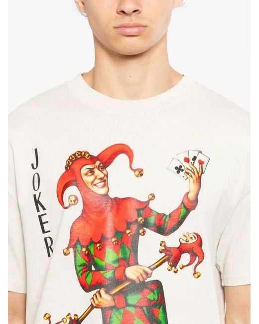 Melt White Graphic-Print T-Shirt for men