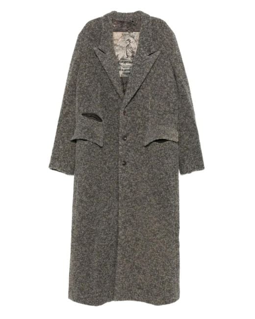 Ziggy Chen Gray Einreihiger Mantel
