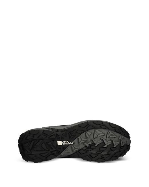Jack Wolfskin Black Vojo Tour Texapore Mid Lace-Up Performance Sneakers for men