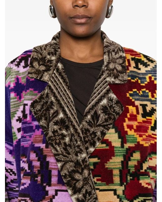 Pierre Louis Mascia Jas Met Patchwork in het Red