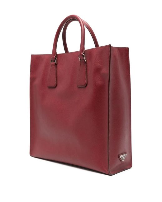 Prada Red Adjustable-Strap Tote Bag for men