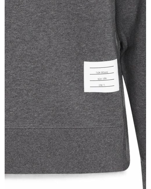 Thom Browne Gray Cotton Sweatshirt for men