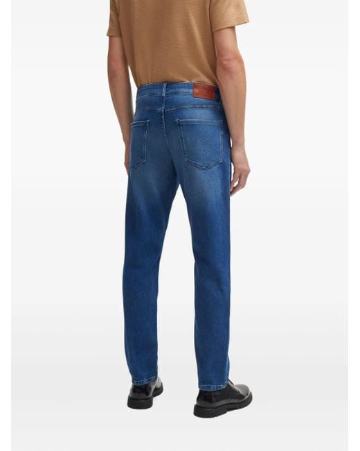 Boss Blue Straight-Leg Jeans for men