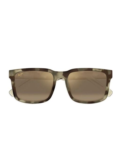 Maui Jim Green Square-Frame Sunglasses