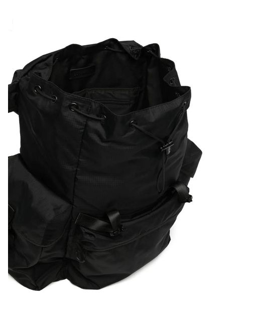 DSquared² Black Big Logo-Print Backpack for men