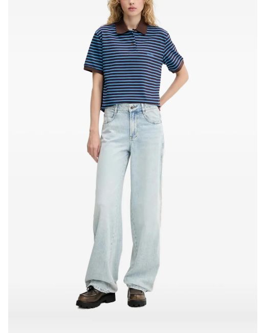 Miss Sixty Blue Gestreiftes Poloshirt