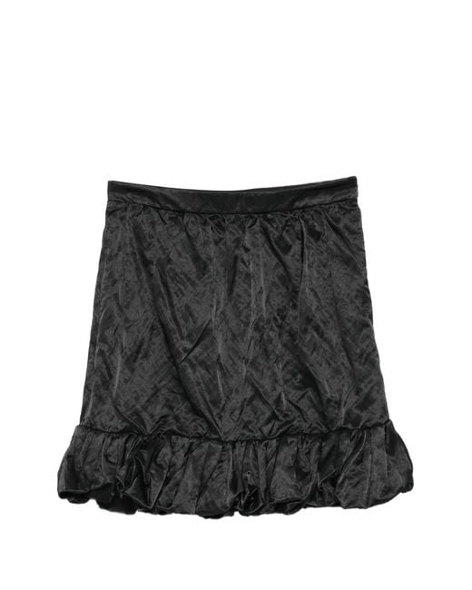 Chloé Black Ruffled-Hem Mini Skirt