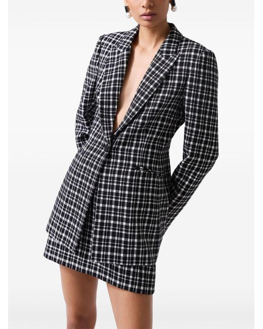 Plaid mini skirt and blazer 2025