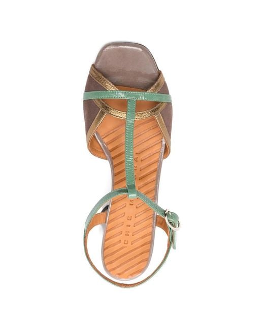 Chie Mihara White Ryejo T-Strap Sandals