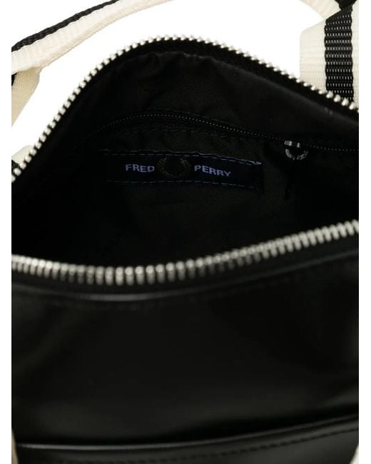 Fred Perry Black Classic Mini Barrel Bag for men