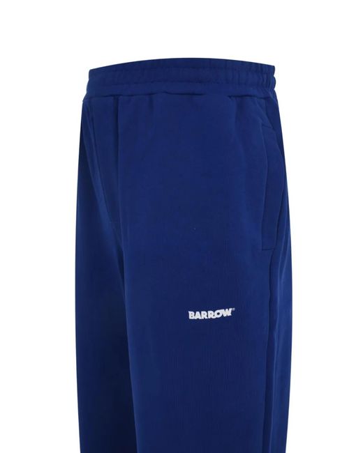 Barrow Blue Logo-Print Track Pants