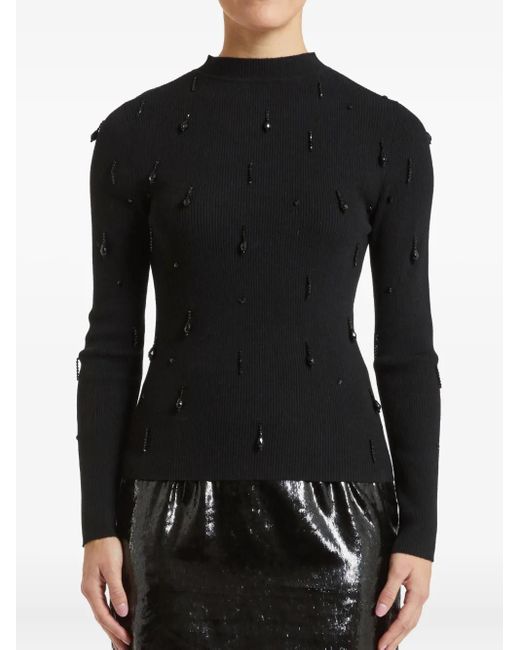 Pennyblack Black High-Neck Embellished Sweater