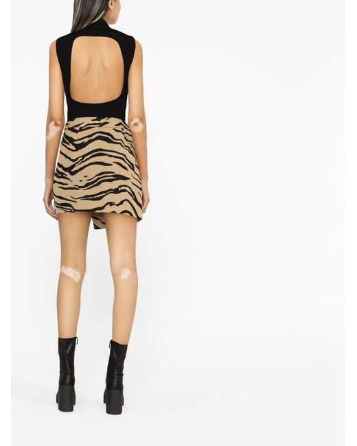 Stella McCartney Metallic Animal Print Skirt