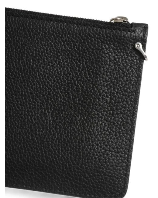 Il Bisonte Black Grainy Leather Cardholder