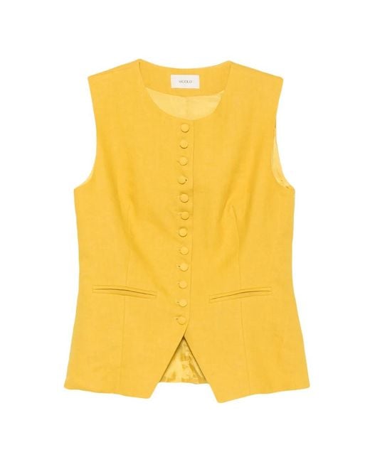 Chaleco Con Botones ViCOLO de color Yellow