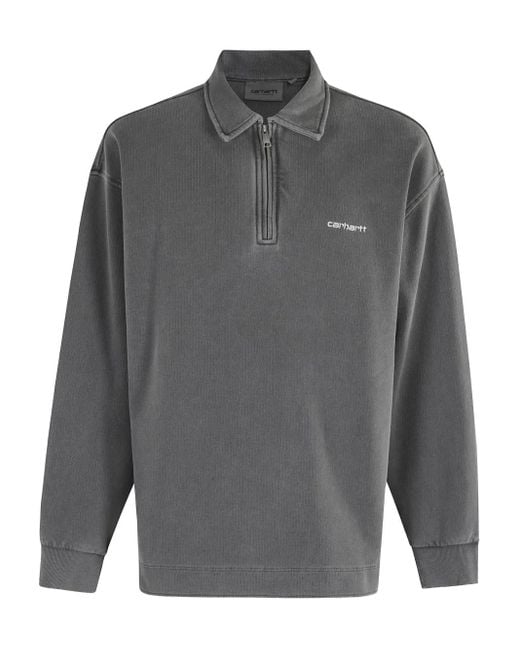 Carhartt Sweater Met Halve Rits En Polokraag in het Gray voor heren