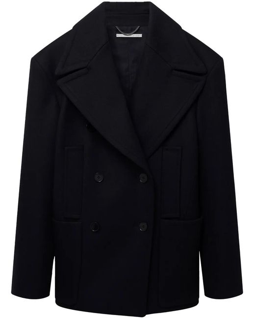 Stella McCartney Blue Double-breasted Peacoat
