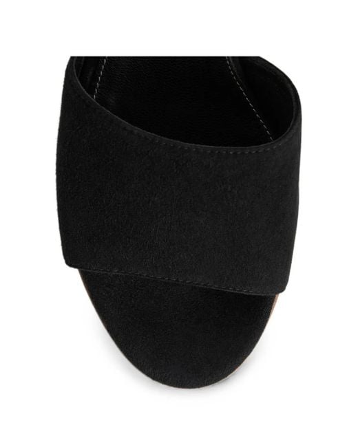 Totême  Black Platform Suede Sandals