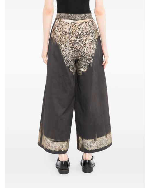 IA London Black Floral Print Trousers