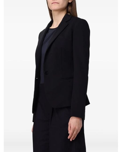Dondup Black Single-Breasted Blazer