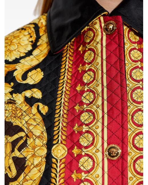 Versace バロックプリント キルティングベスト Multicolor