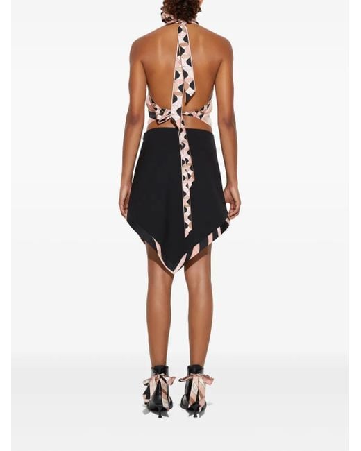 Emilio Pucci Black Triangle Mid Skirt