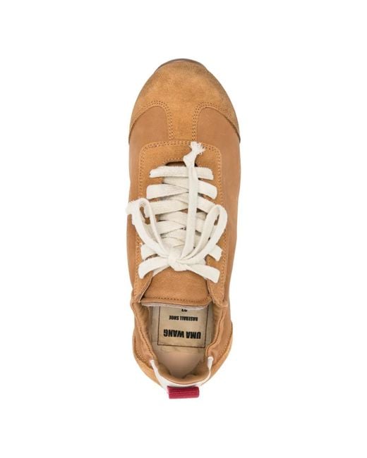 Uma Wang White Lace-Up Sneakers