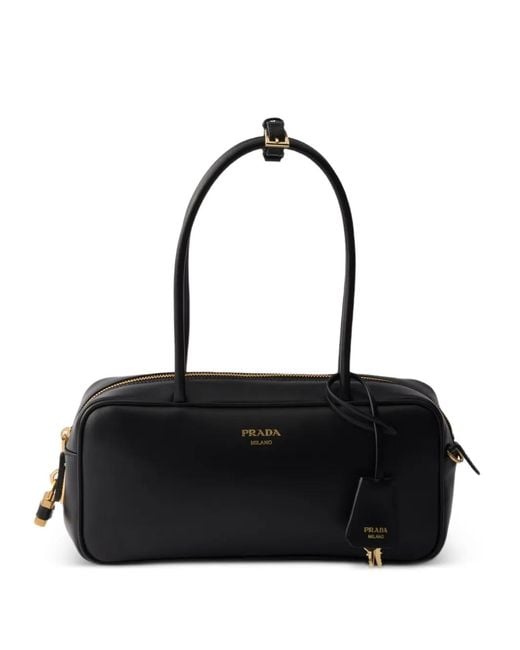 Prada Black Medium Leather Top-Handle Bag
