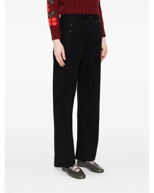 Bode Black Button-Detailed Jeans