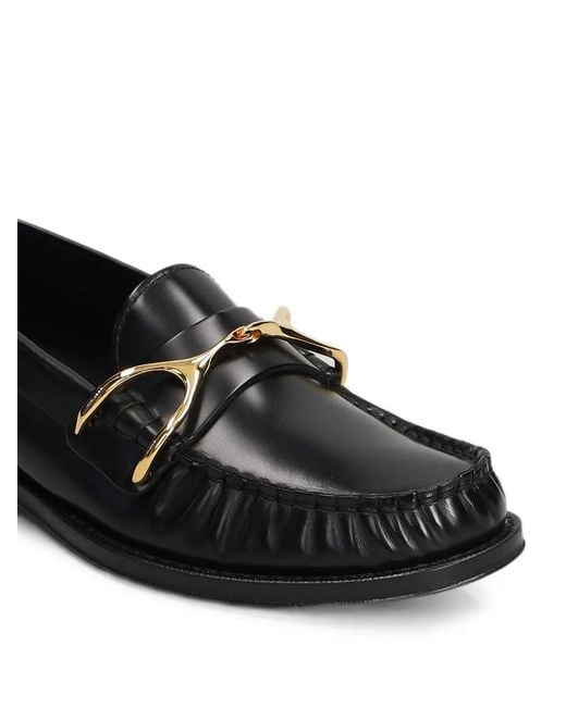 McQueen White Wishbone Leather Loafers