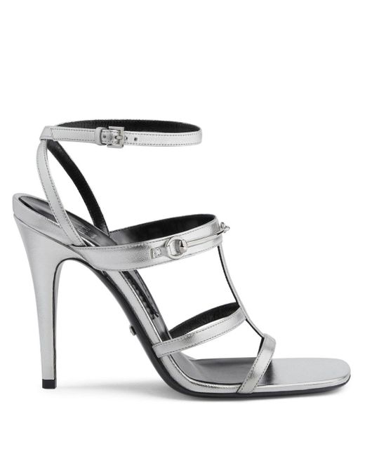 Sandalias Horsebit con diseño enrejado Gucci de color White