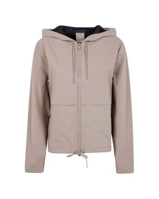Rains Natural "Suva Hardshell" Short String Jacket
