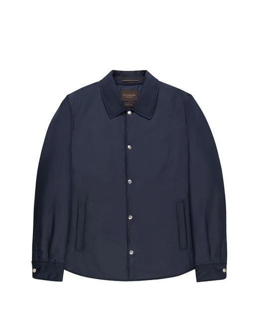 Slowear Blue Padded Shirt Jacket for men