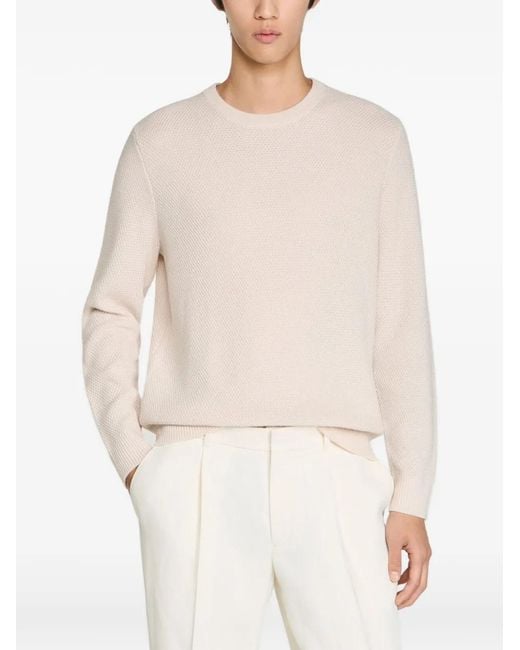 Sandro Klassischer Pullover in White für Herren