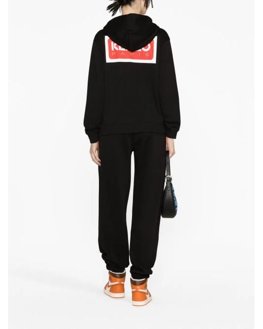 KENZO Black Kapuzenjacke Mit Logo-Print