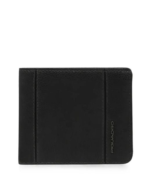 Piquadro Black Logo-Plaque Bifold Wallet