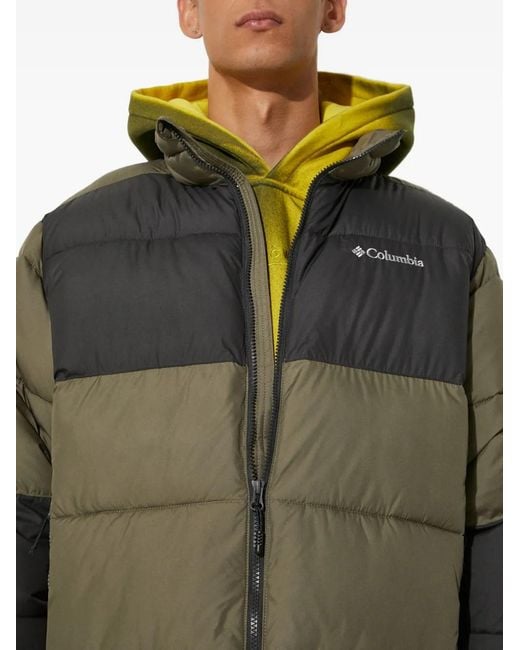 Columbia Green Colour-Block Padded Jacket for men