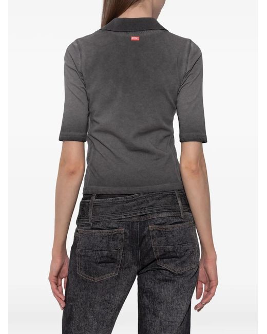 DIESEL Gray T-Bea Graphic-Print Polo Shirt